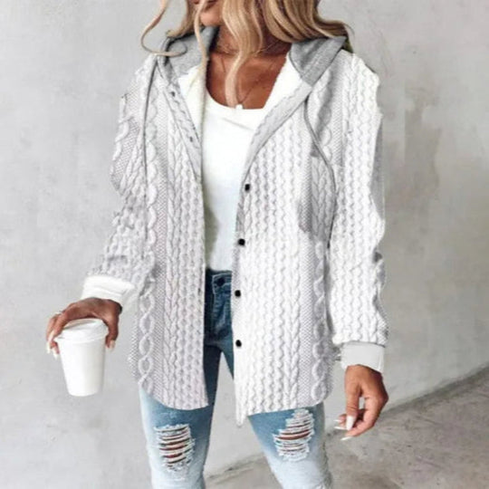 R&B | Kariertes Kapuzen-Sommerjacke für Damen