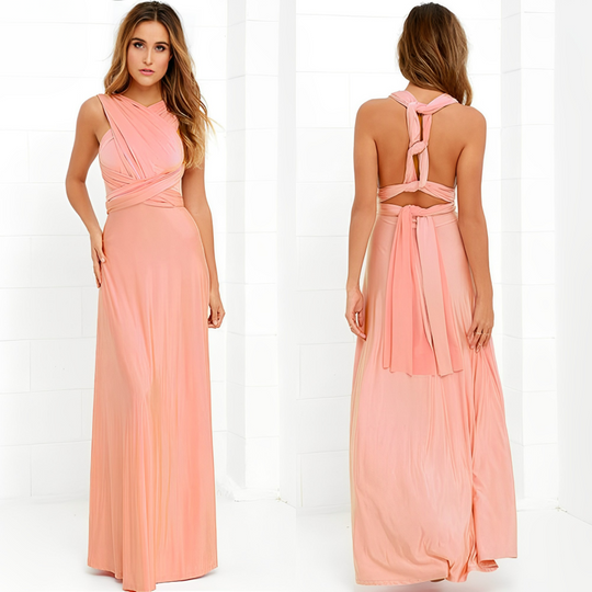 R&B | Elegante Damen Infinity Kleid Schickes Wickel Sommerkleid