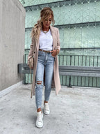 R&B | Langes Daunenjacke Eleganter Zeitloser Stil Ideal Für Den Winter