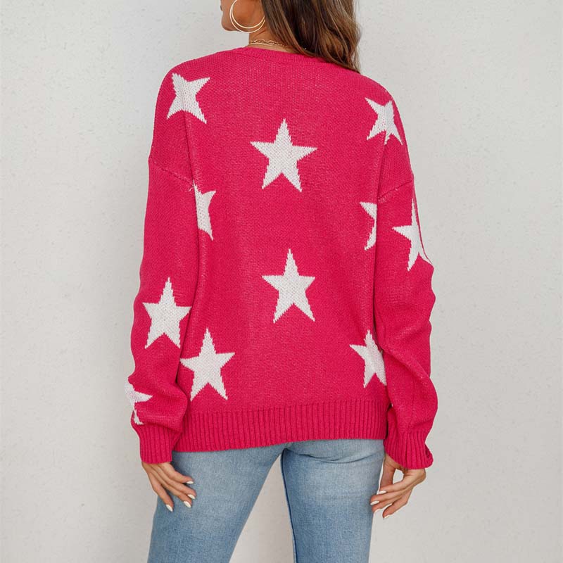 R&B | Sternstrickpullover Mit Verspieltem Muster