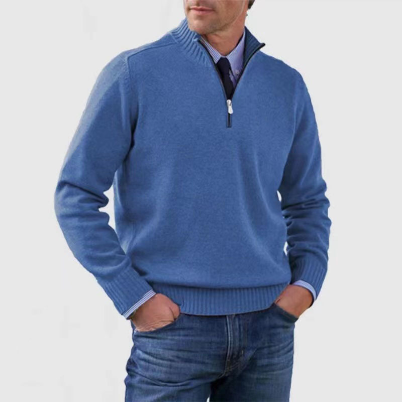 R&B | Herrenpullover Mit Halbem Reißverschluss