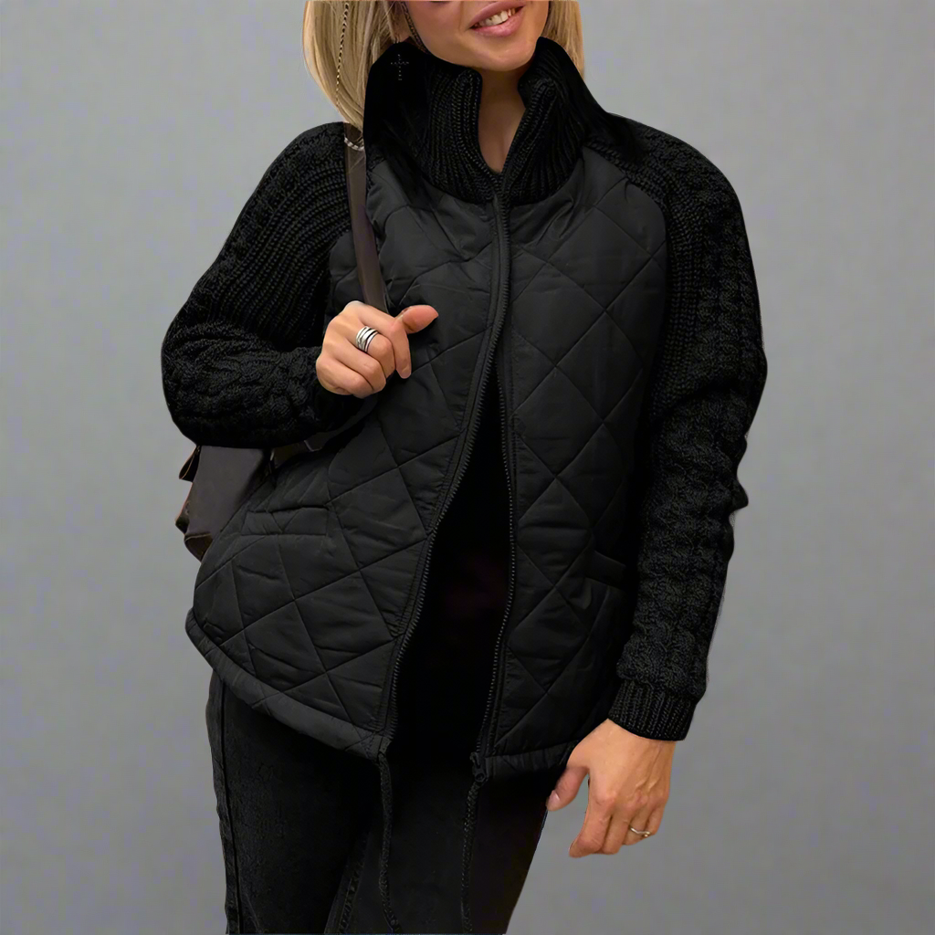 R&B | Jacket mit Gestrickten Ärmeln für Den Herbst