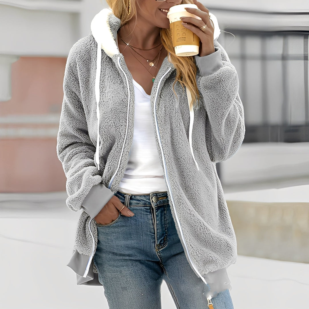 R&B | Damen Kapuzen-Fleecejacke für Wohlgefühl
