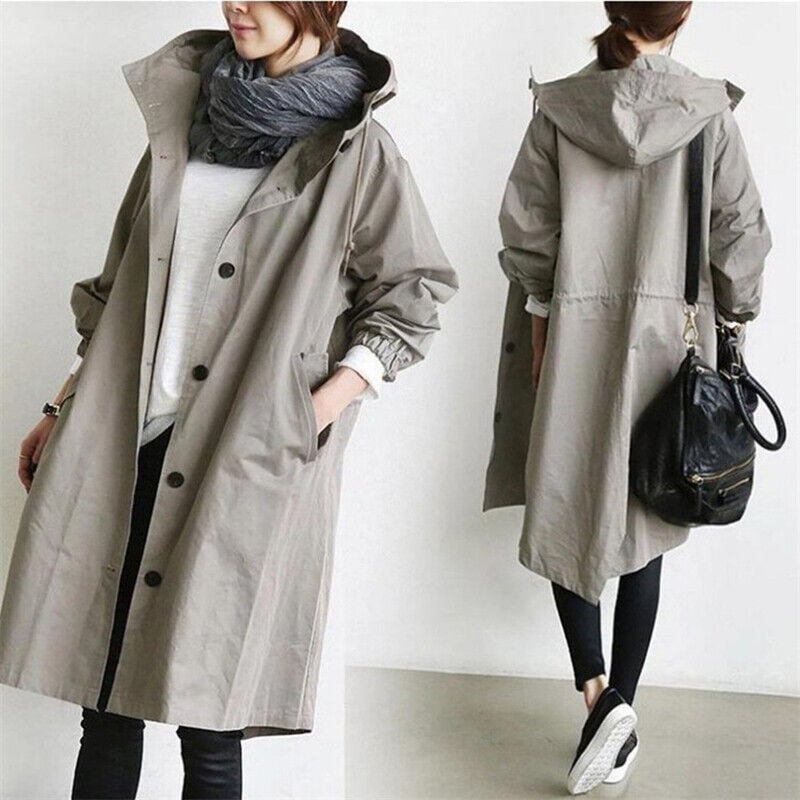 Damen Kapuzenjacke in mittlerer Länge