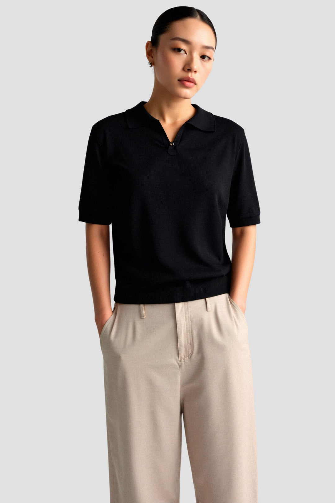 R&B | Bequeme Damen Polo mit Kurzen Ärmeln