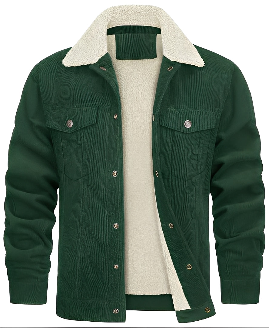 R&B | klassische Cord-Plüschjacke für Männer