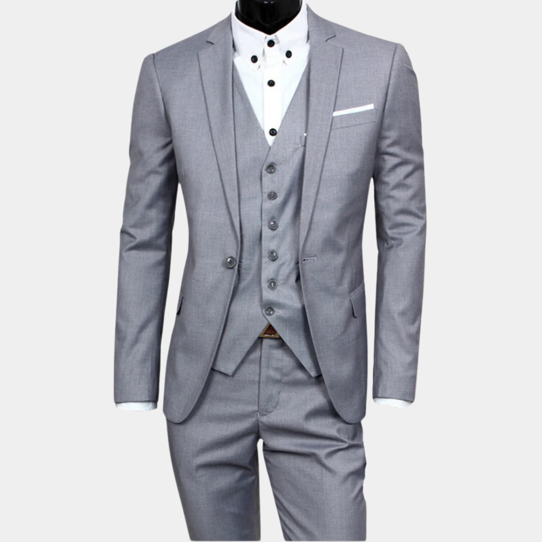 R&B | Herren Business Anzug 3-teilig – Sakko, Weste & Hose
