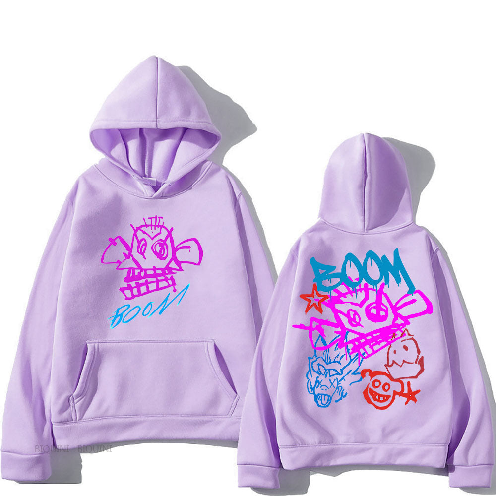 R&B | Arcane Jinx Cartoon Langarm-Hoodie