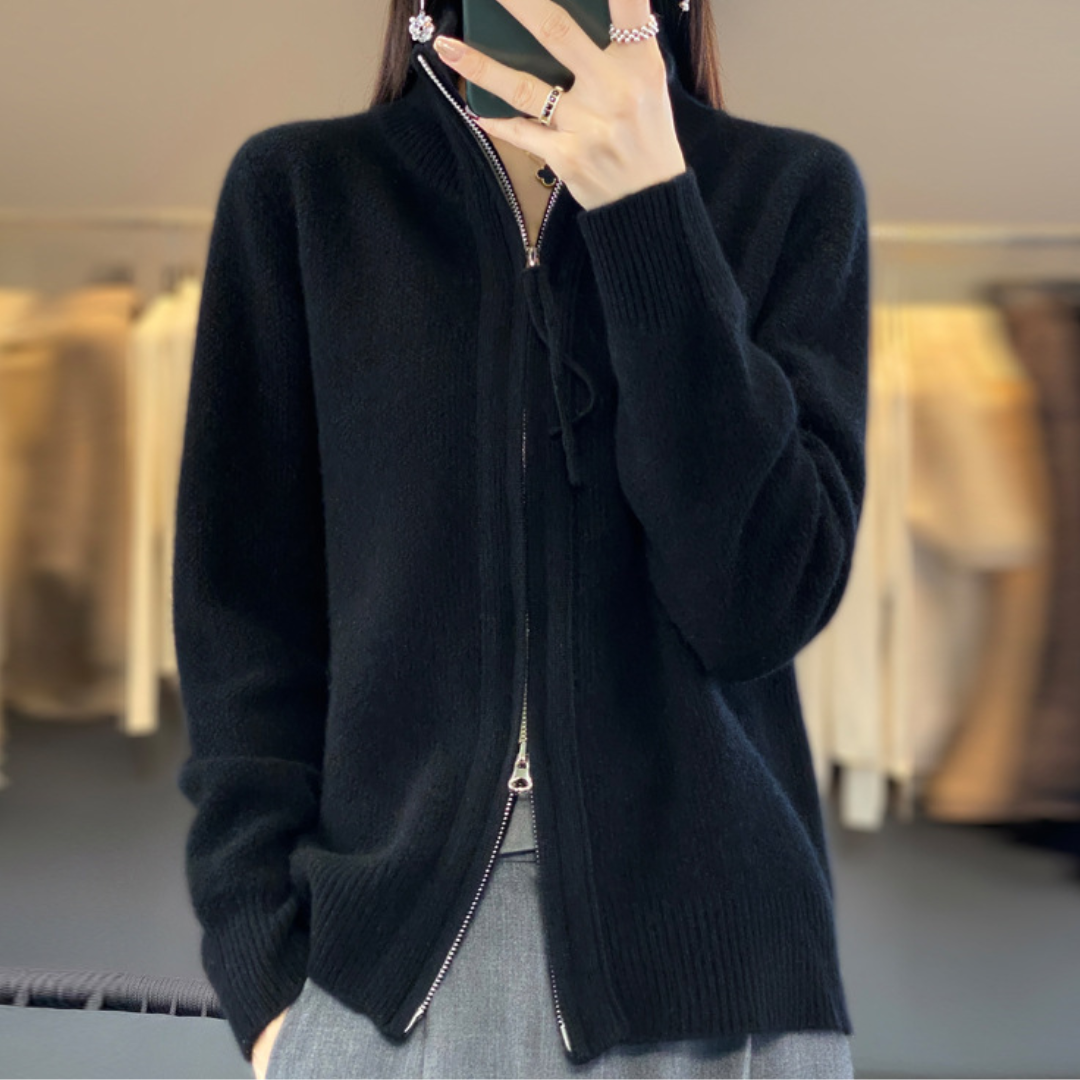 R&B | Strickjacke mit elegantem Design und Reißverschluss