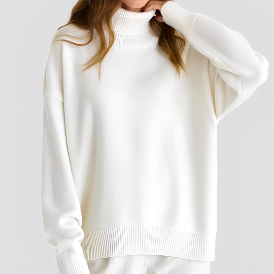 R&B | Einfacher, Übergroßer Rollkragenpullover für Damen