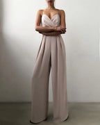 R&B | Damen Eleganter Fließender Jumpsuit mit Spaghettibändern für Festliche Anlässe