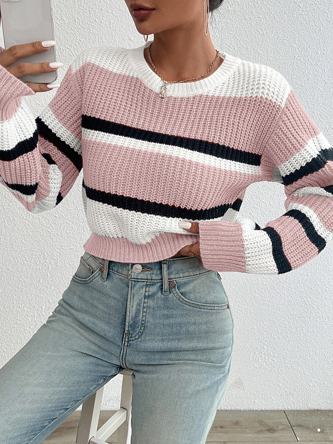 R&B | Strick Rundhals Pullover