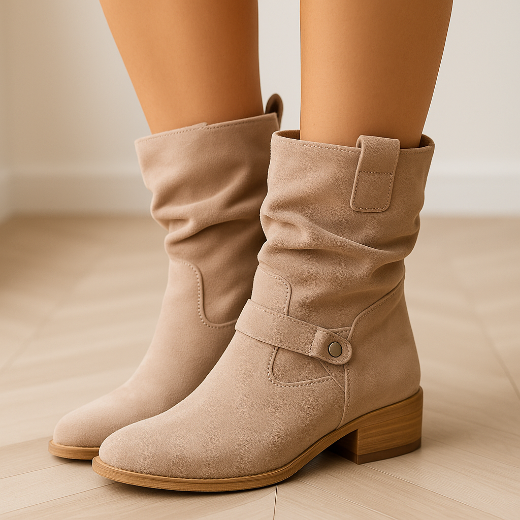 R&B | Bequeme Damen Cowboy Stiefeletten mit Niedrigem Absatz