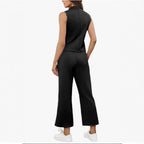 R&B | Weste Kurzes Hosen-Set mit weitem Bein