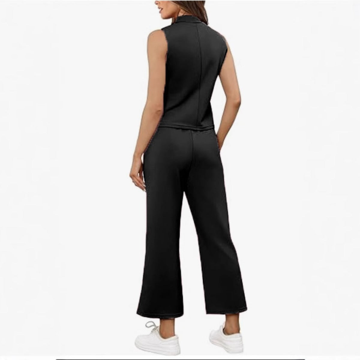 R&B | Weste Kurzes Hosen-Set mit weitem Bein