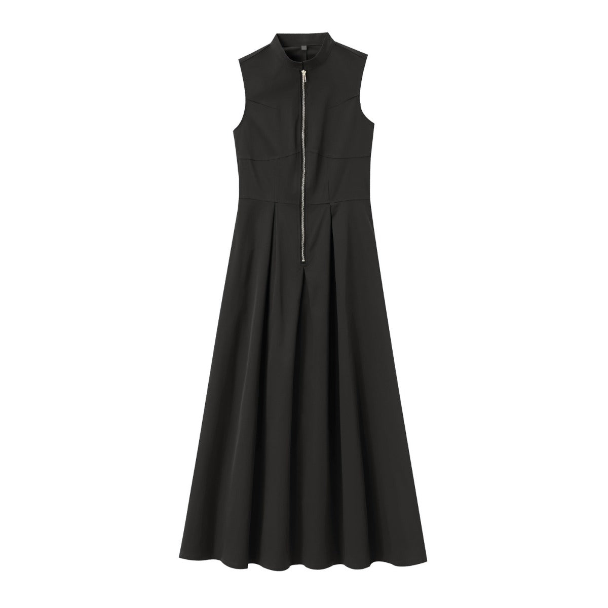 R&B | Ärmelloses Taillenkleid mit Rundhalsausschnitt