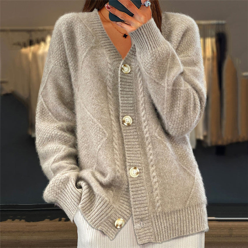 R&B | Strickjacke mit V-Ausschnitt