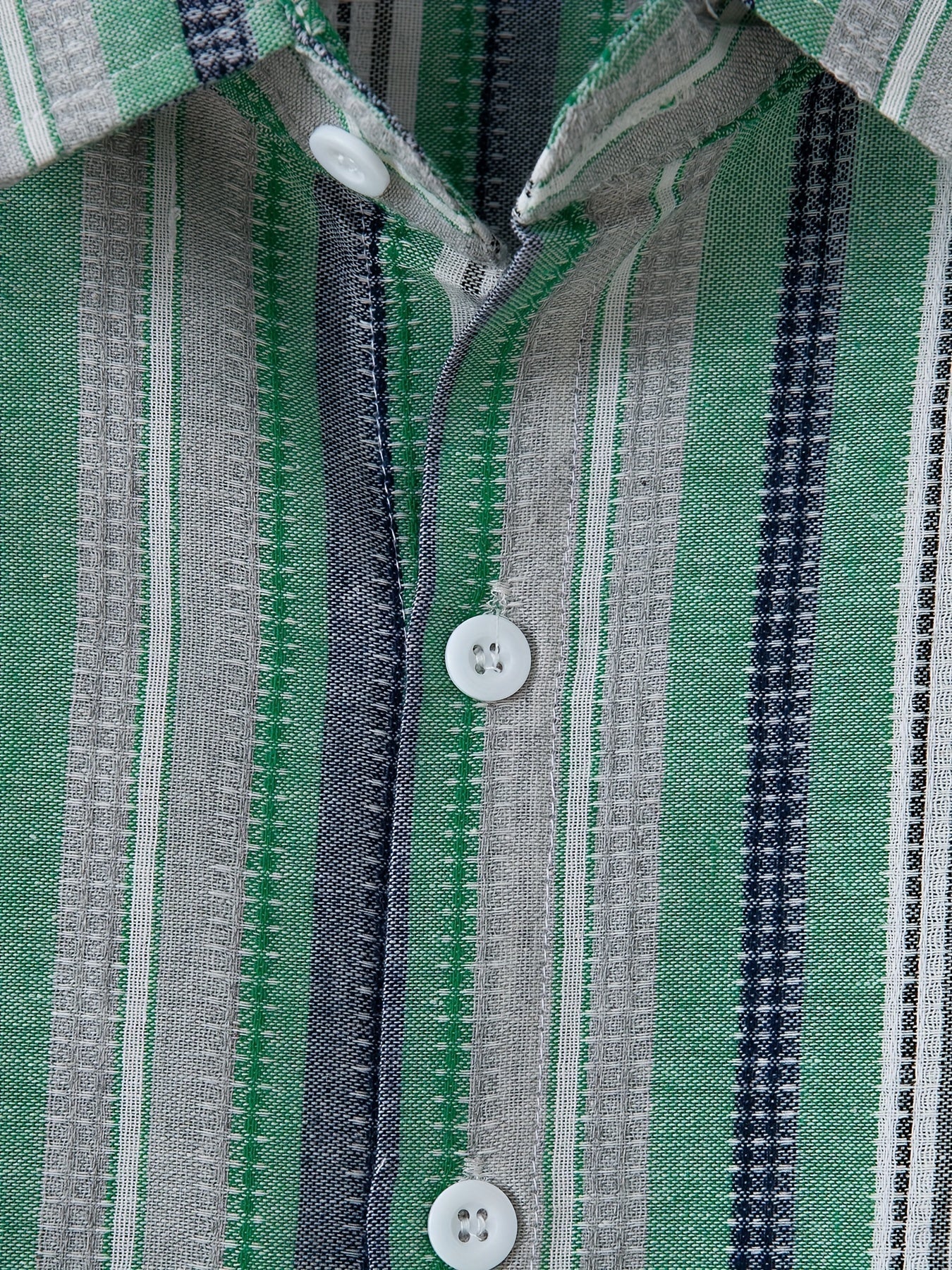 R&B | Gestreiftes Baumwoll Leinen Herrenhemd für Entspannte Looks
