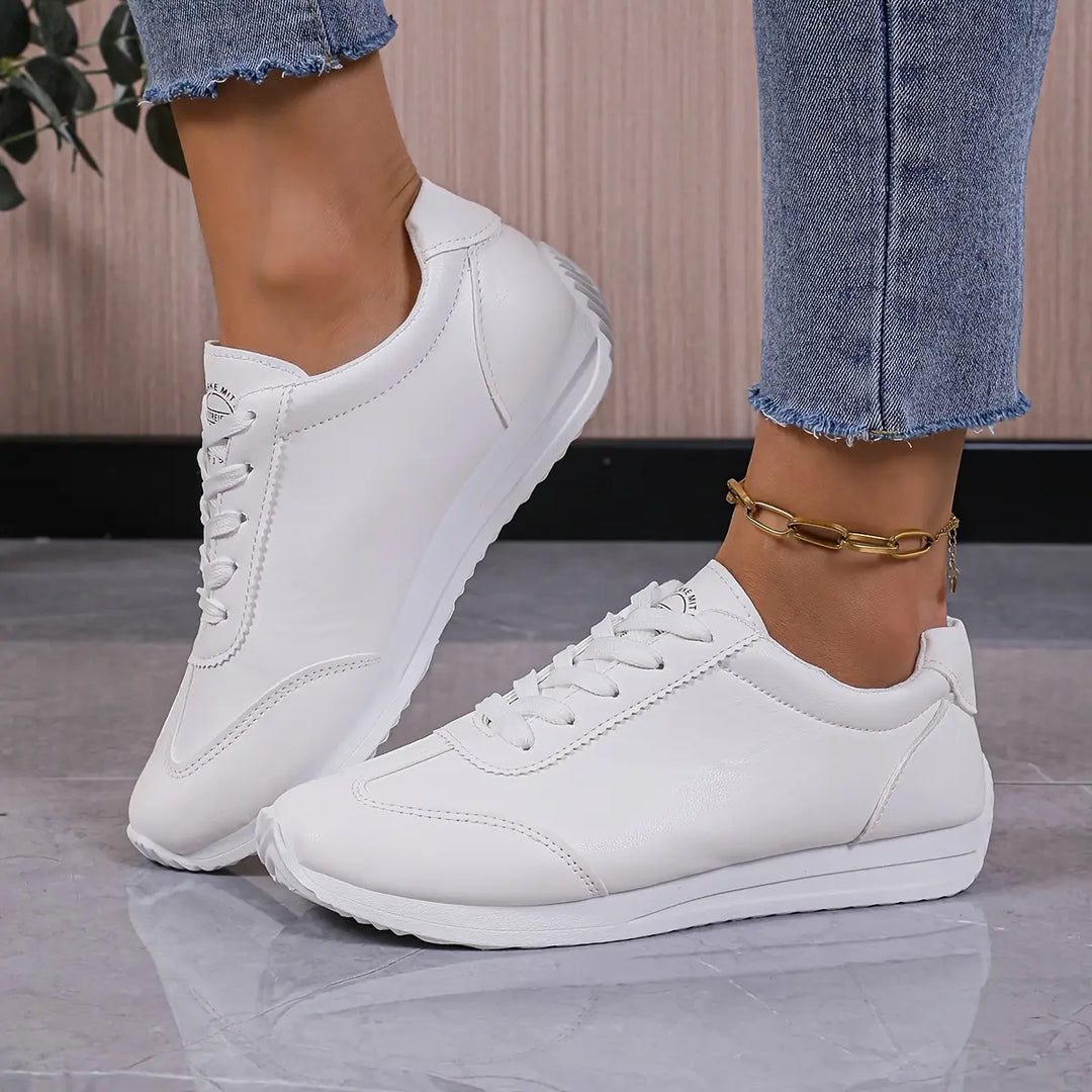 Einfarbige Freizeit-Sportschuhe für Damen mit dicken Sohlen R&B R&B