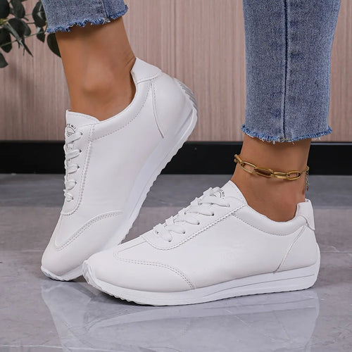 Einfarbige Freizeit-Sportschuhe für Damen mit dicken Sohlen R&B R&B