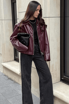 R&B | Kurze Kunstlederjacke