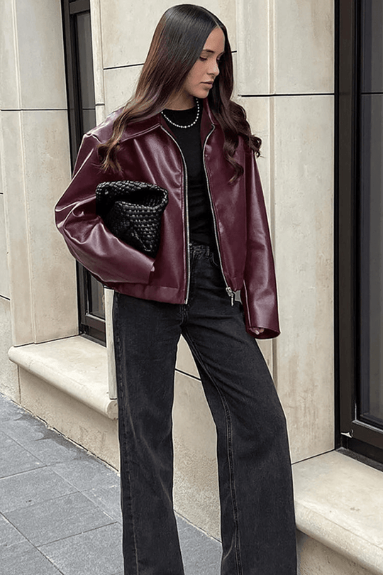 R&B | Kurze Kunstlederjacke