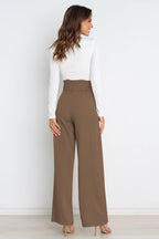 R&B | Hohe Taille Paperbag Hose mit Schleifendetail