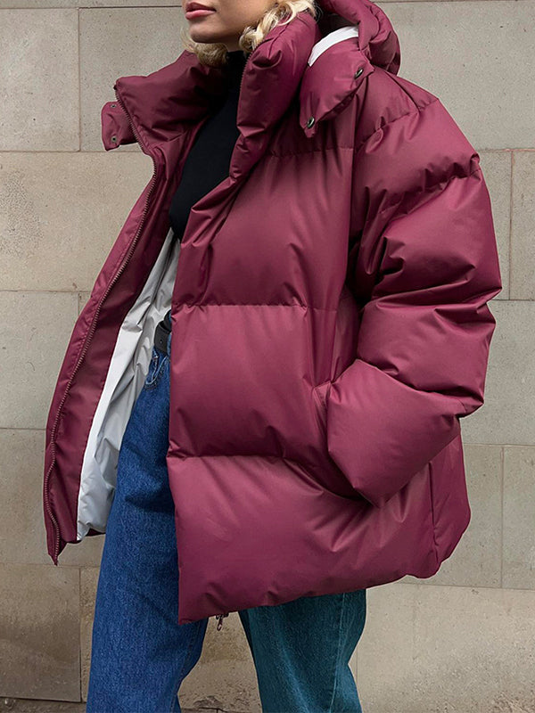 R&B | Mehrfarbiges Gepolstertes Jacket mit Kapuze