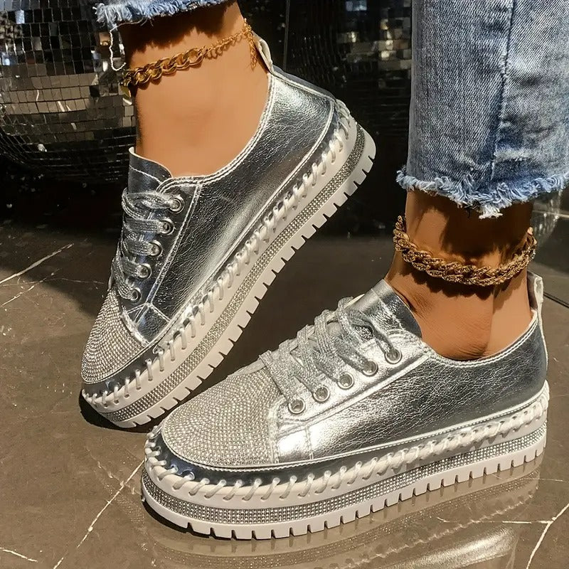 bequeme orthopädische Sneakers mit Pailletten R&B R&B