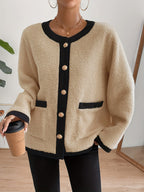 R&B | Kurze Jacke mit Kontrastdetails Polyester Stilvoll und Komfortabel
