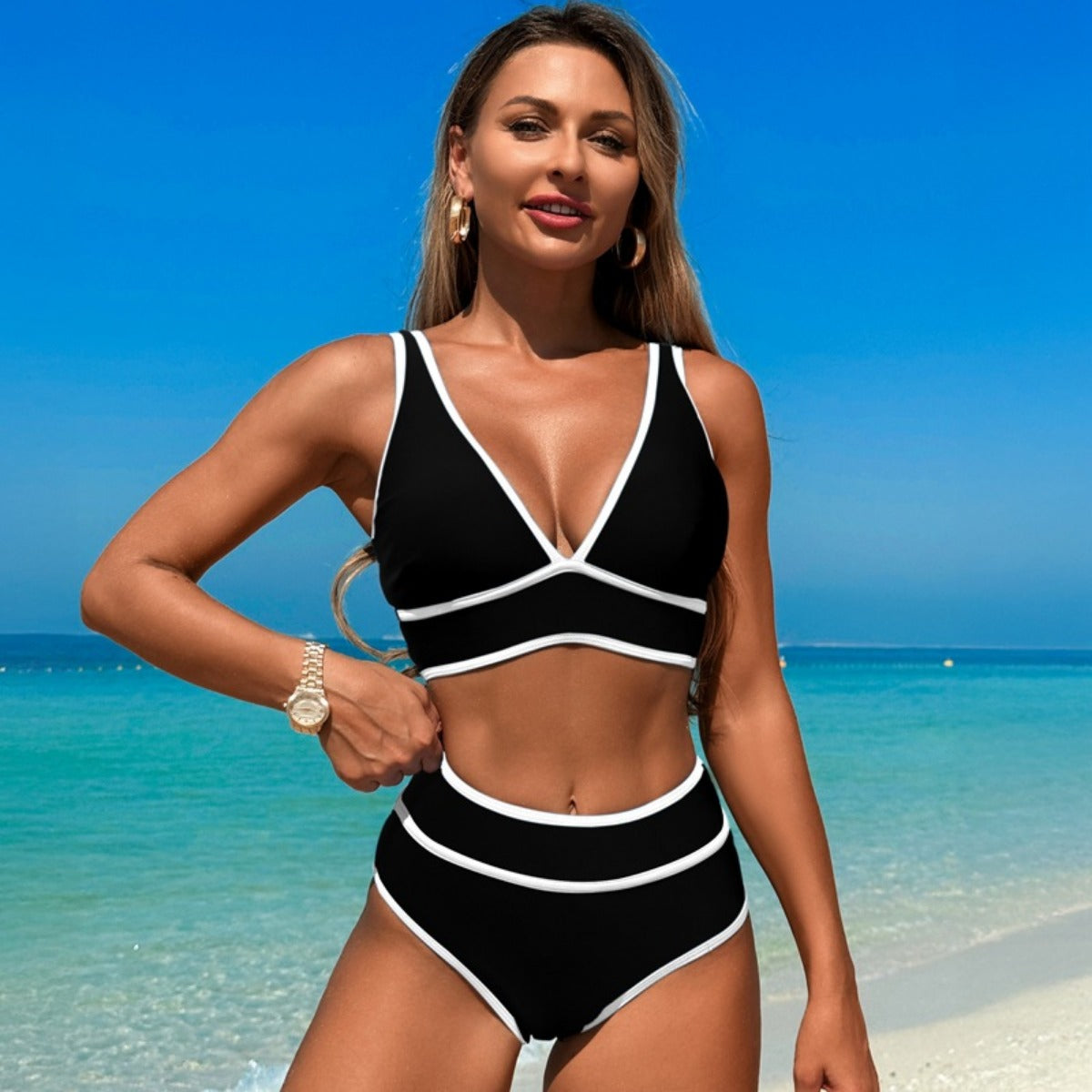 R&B | Pull-Edge-Sport-Split-Badeanzug