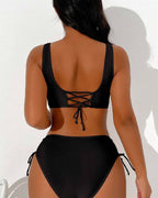 R&B |  bikini-badeanzug mit kordelzug und schnürung hinten