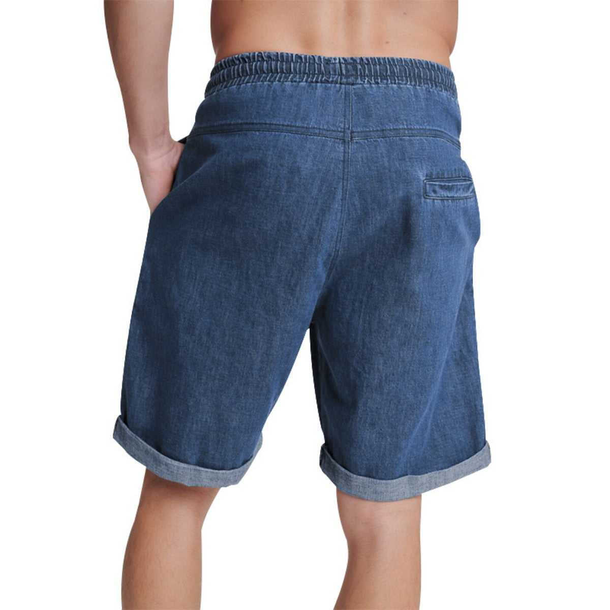 R&B | Kurze Hose aus schwerem gewaschenem Baumwolldenim
