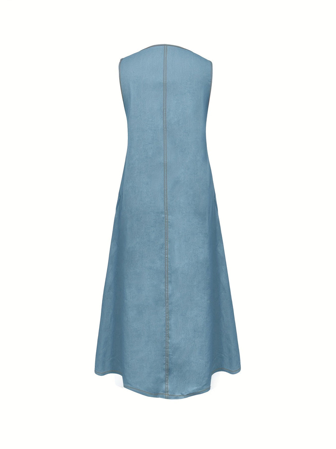 R&B | Jeanskleid Plus Size, Locker, Sommer Midi Kleid mit Baumwoll-Mischung