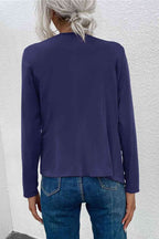 R&B | Offene Frontreißverschluss-Taschen-Cardigan