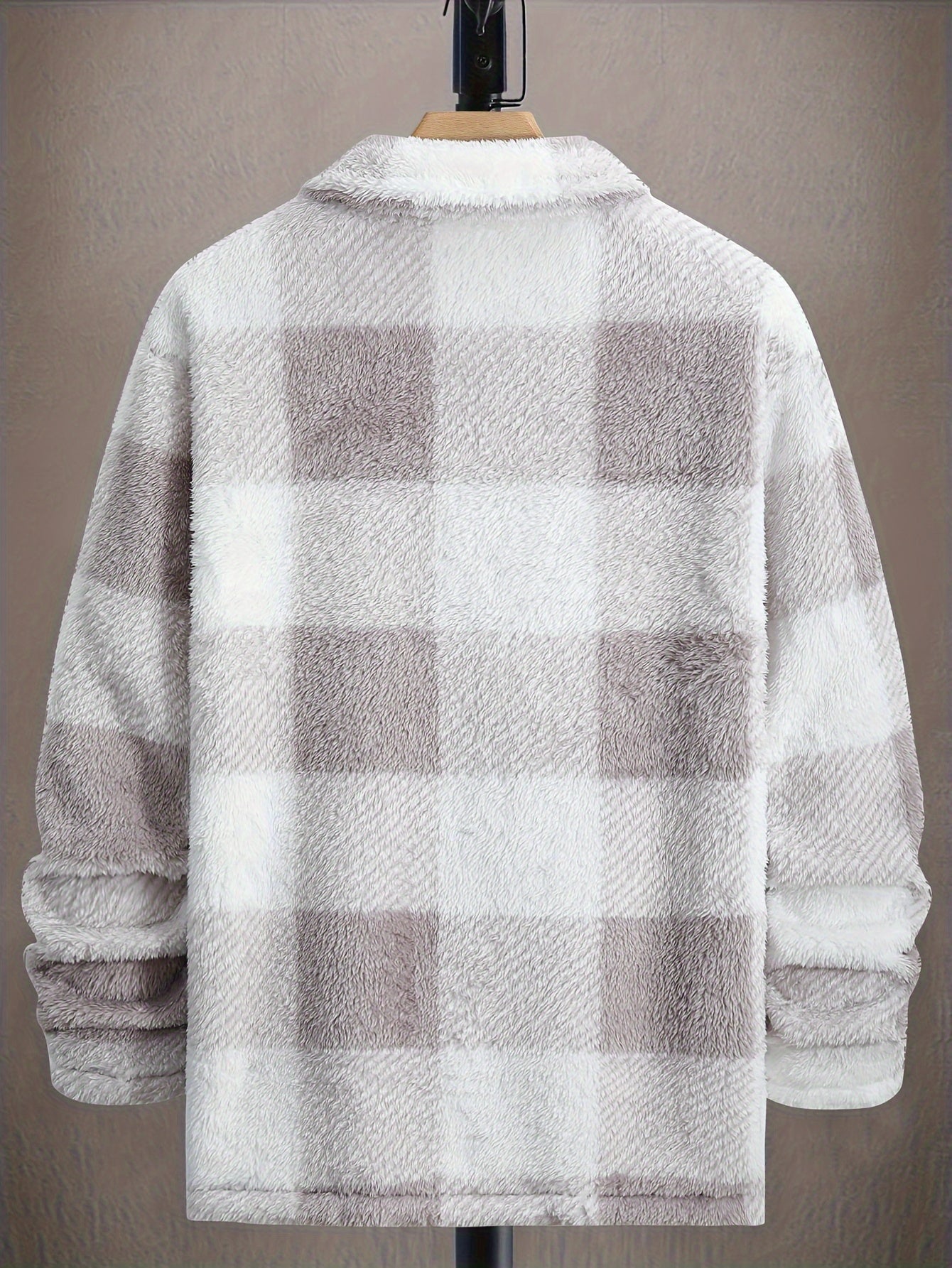R&B | Karierte Shirtjacke Aus Plüsch Polyester Weich und Warm
