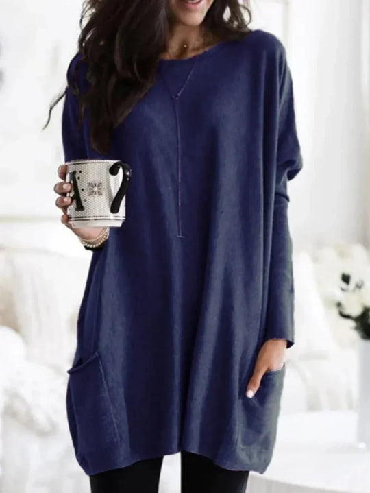 R&BMode - Lässiger Langarm-Longpullover