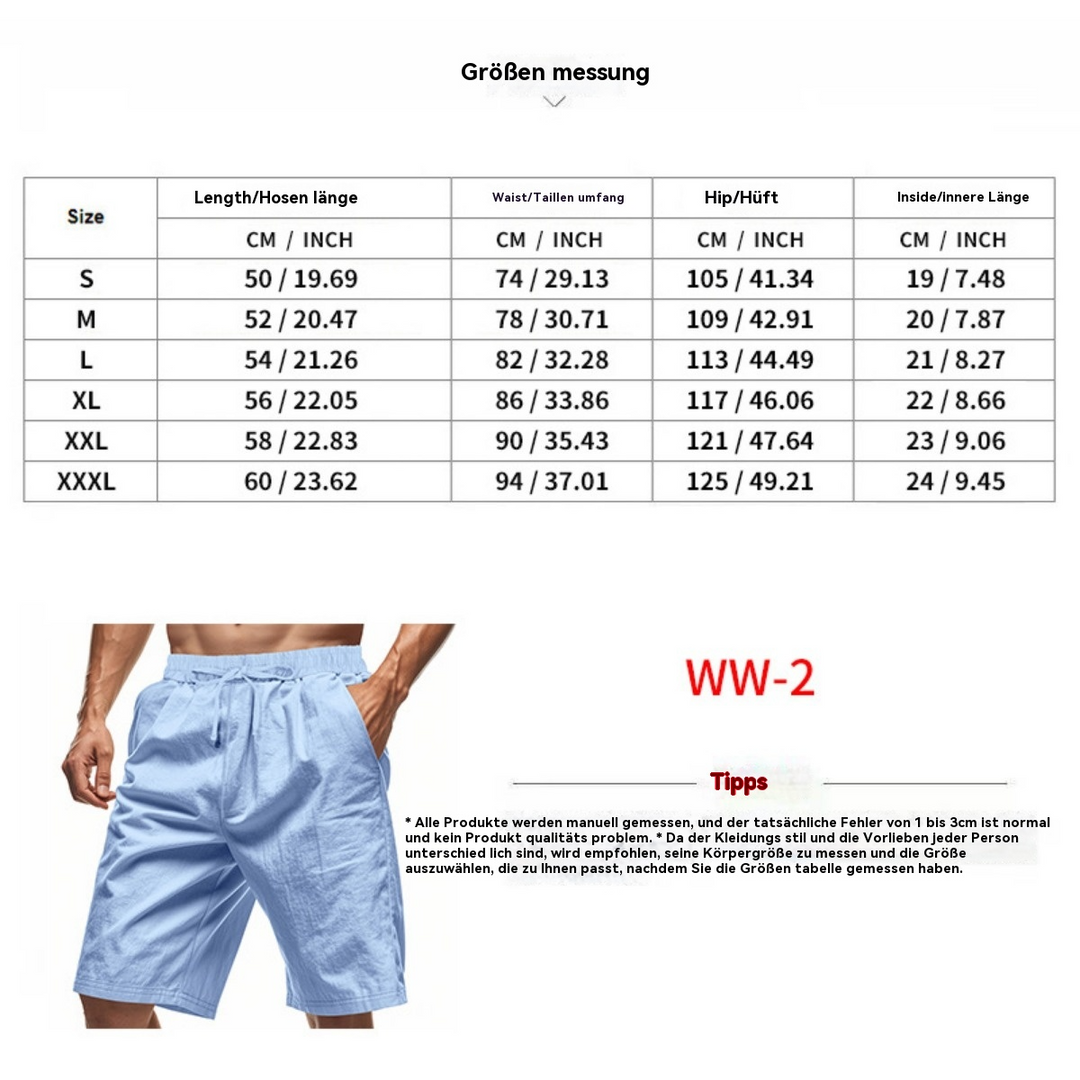 R&B | Fünf-Punkt-Shorts aus Leinen