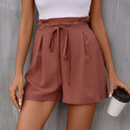 R&B | Einfarbige Shorts mit hoher Taille