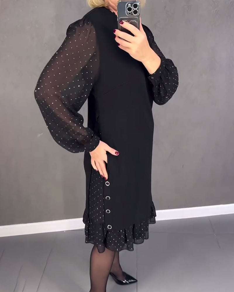 R&B | Kleid mit Langen Ärmeln und Punkten