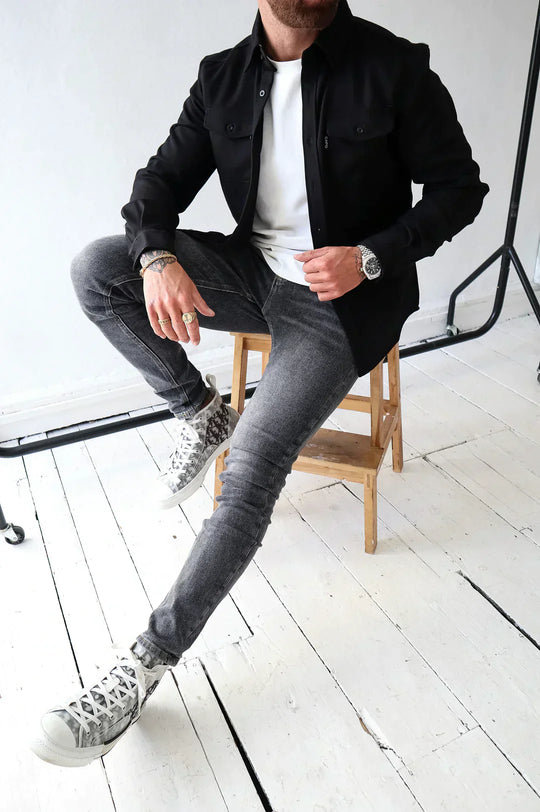 R&B | Premium-Jacke mit Knopfverschluss für Herren Stylische und Bequeme Jacke