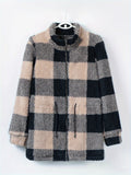 R&B | Karierte Jacke Aus Weichem Material Polyester Bequem und Stilvoll