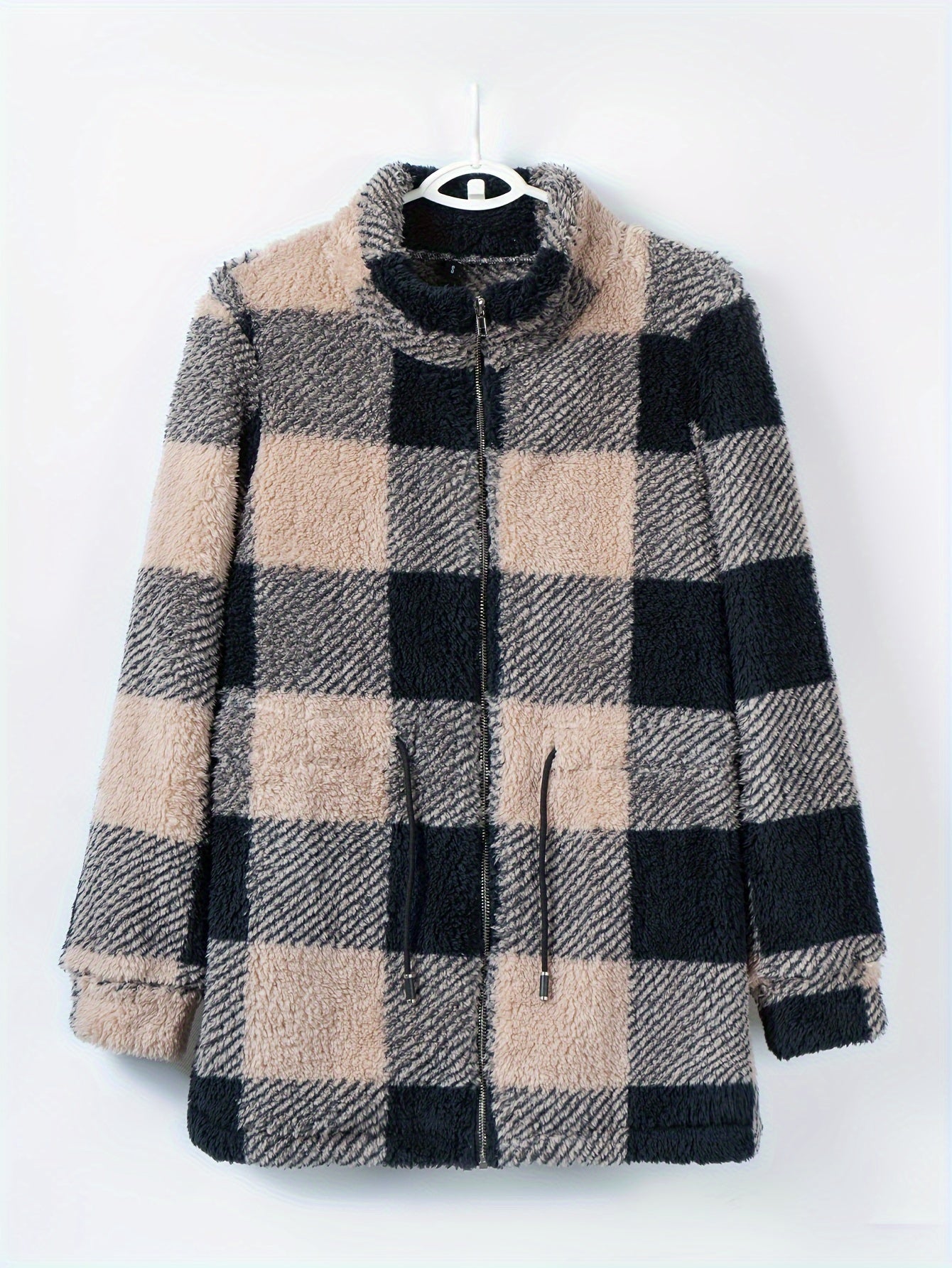R&B | Karierte Jacke Aus Weichem Material Polyester Bequem und Stilvoll