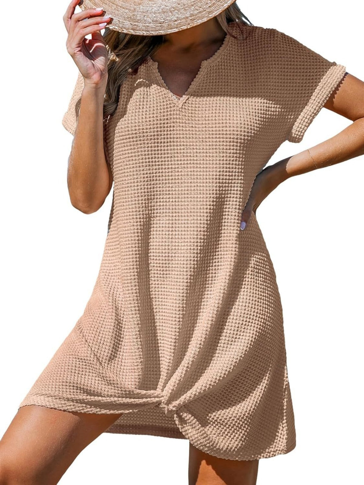 R&B | Blusenkleid mit V-Ausschnitt und Knick