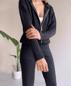 R&B | Zweiteiliges Set mit Cardigan und casual Jacquard-Strickpullover
