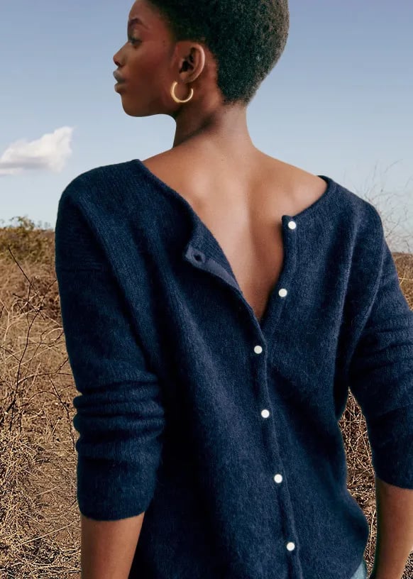 R&B | grob gestrickter Cardigan-Pullover