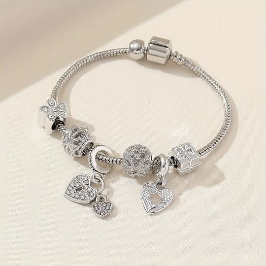 R&B Modisches Armband mit Strasssteinen und Blumen