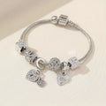 R&B Modisches Armband mit Strasssteinen und Blumen