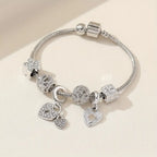 R&B Modisches Armband mit Strasssteinen und Blumen