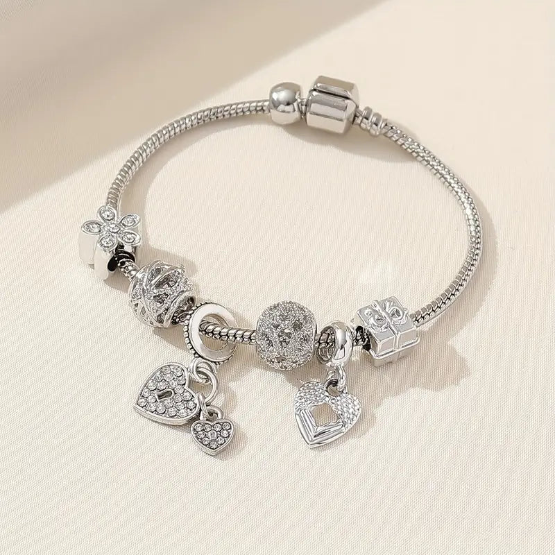 R&B Modisches Armband mit Strasssteinen und Blumen